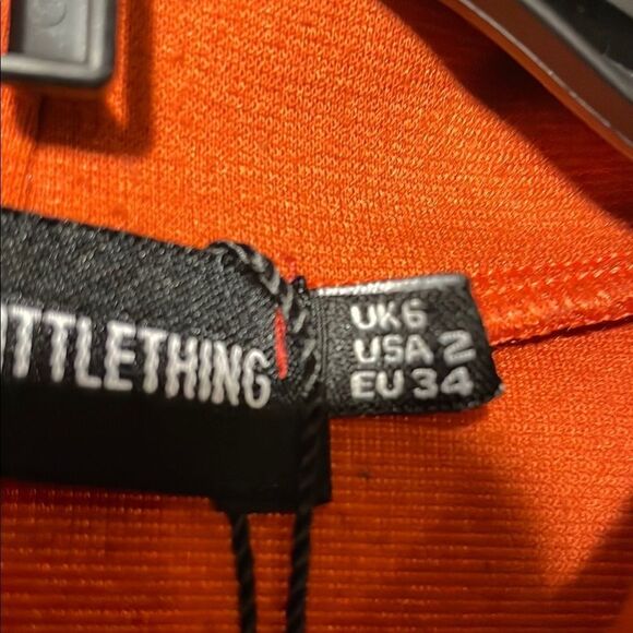 PrettyLittleThing Orange Mini Dress - Picture 5 of 10